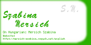 szabina mersich business card